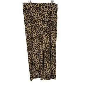 Torrid Brown Black Leopard Print Wide Leg High Rise Pants 2X